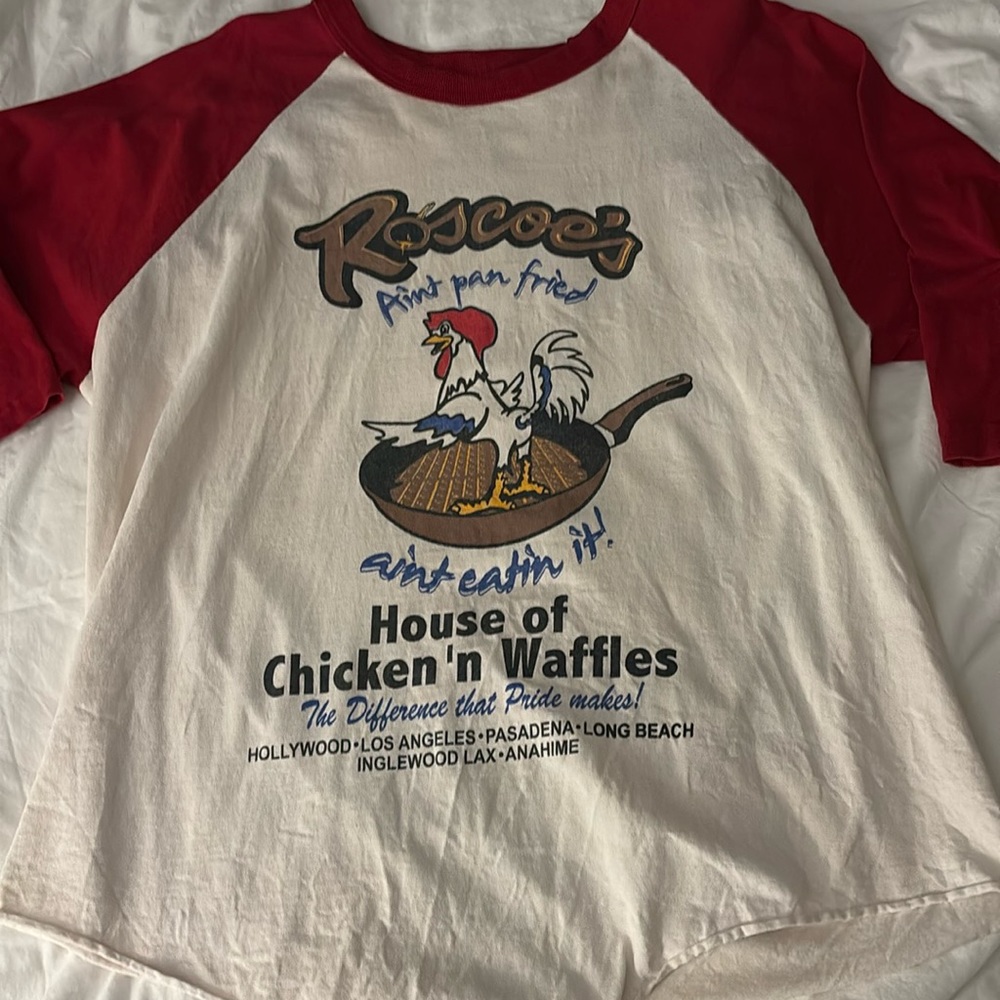 RARE Roscoe’s House Of Chicken ‘n Waffles “ANAHIME” Baseball Shirt - XL 🍗🧇 - Picture 1 of 8